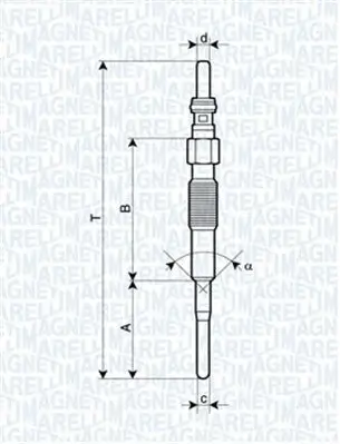 Glühkerze 4,4 V MAGNETI MARELLI 062900079304