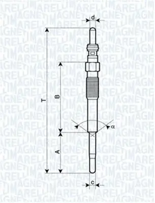 Glühkerze 11 V MAGNETI MARELLI 062900080304