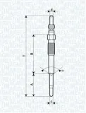 Glühkerze 11 V MAGNETI MARELLI 062900080304