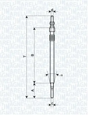 Glühkerze 11,5 V MAGNETI MARELLI 062900081304