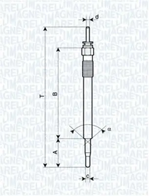 Glühkerze 4,4 V MAGNETI MARELLI 062900086304