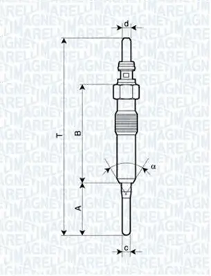 Glühkerze 4,4 V MAGNETI MARELLI 062900087304