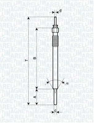 Glühkerze 11 V MAGNETI MARELLI 062900088304