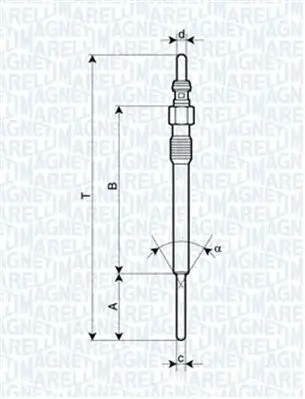 Glühkerze 4,4 V MAGNETI MARELLI 062900090304