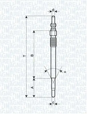 Glühkerze 11 V MAGNETI MARELLI 062900029304