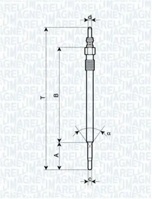 Glühkerze 11 V MAGNETI MARELLI 062900030304