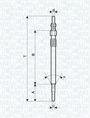 Glühkerze 11 V MAGNETI MARELLI 062900047304 Bild Glühkerze 11 V MAGNETI MARELLI 062900047304