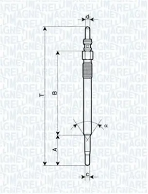 Glühkerze 11 V MAGNETI MARELLI 062900048304 Bild Glühkerze 11 V MAGNETI MARELLI 062900048304