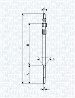 Glühkerze 11 V MAGNETI MARELLI 062900060304 Bild Glühkerze 11 V MAGNETI MARELLI 062900060304