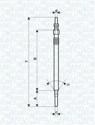 Glühkerze 4,4 V MAGNETI MARELLI 062900062304