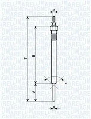 Glühkerze 11 V MAGNETI MARELLI 062900066304