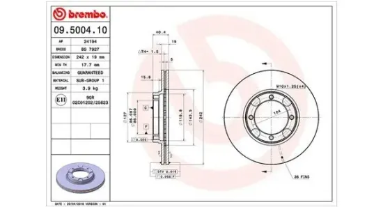 Bremsscheibe Vorderachse MAGNETI MARELLI 360406000200 Bild Bremsscheibe Vorderachse MAGNETI MARELLI 360406000200