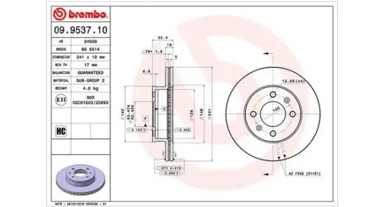 Bremsscheibe Vorderachse MAGNETI MARELLI 360406004900 Bild Bremsscheibe Vorderachse MAGNETI MARELLI 360406004900