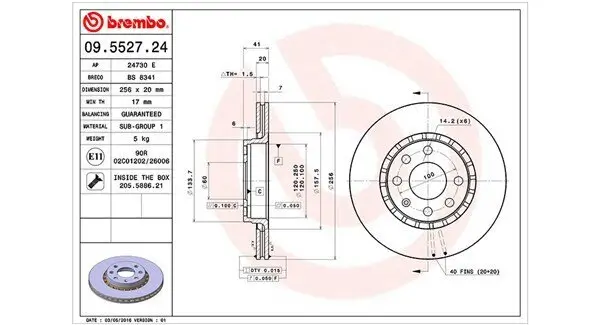 Bremsscheibe Vorderachse MAGNETI MARELLI 360406008100