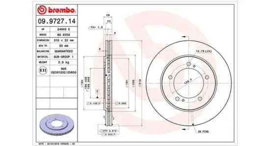 Bremsscheibe Vorderachse MAGNETI MARELLI 360406009000 Bild Bremsscheibe Vorderachse MAGNETI MARELLI 360406009000