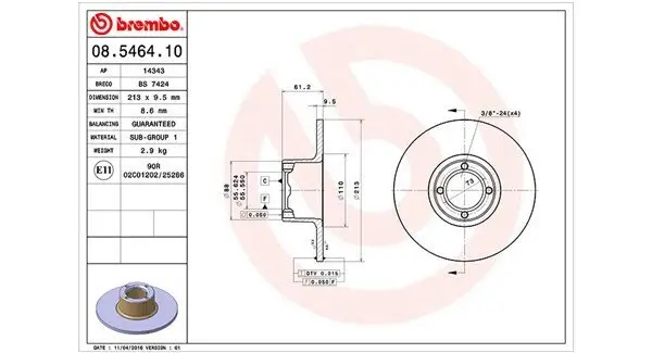 Bremsscheibe MAGNETI MARELLI 360406014000