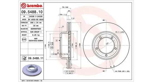 Bremsscheibe MAGNETI MARELLI 360406014400