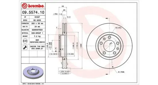 Bremsscheibe Vorderachse MAGNETI MARELLI 360406018200 Bild Bremsscheibe Vorderachse MAGNETI MARELLI 360406018200