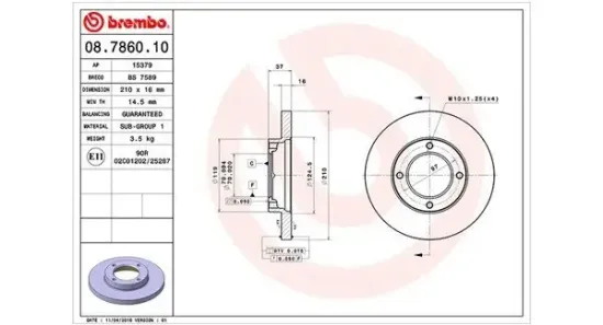 Bremsscheibe Vorderachse MAGNETI MARELLI 360406019500 Bild Bremsscheibe Vorderachse MAGNETI MARELLI 360406019500