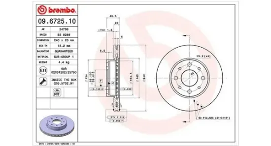 Bremsscheibe Vorderachse MAGNETI MARELLI 360406023000 Bild Bremsscheibe Vorderachse MAGNETI MARELLI 360406023000