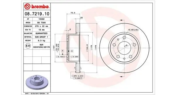 Bremsscheibe Vorderachse MAGNETI MARELLI 360406023200