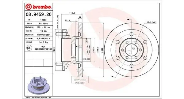 Bremsscheibe Vorderachse MAGNETI MARELLI 360406024000