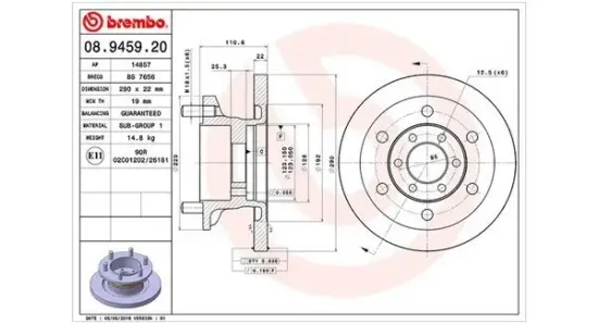 Bremsscheibe Vorderachse MAGNETI MARELLI 360406024000 Bild Bremsscheibe Vorderachse MAGNETI MARELLI 360406024000