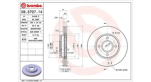 Bremsscheibe MAGNETI MARELLI 360406025300