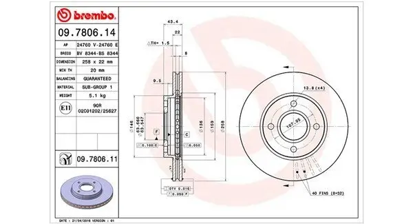 Bremsscheibe Vorderachse MAGNETI MARELLI 360406026000