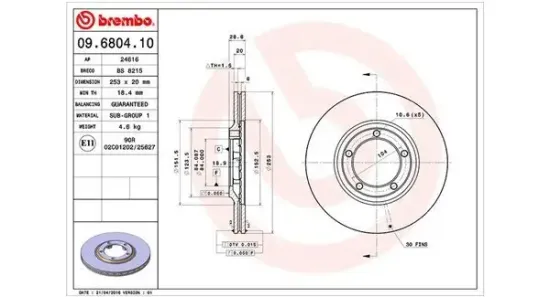 Bremsscheibe Vorderachse MAGNETI MARELLI 360406026800 Bild Bremsscheibe Vorderachse MAGNETI MARELLI 360406026800