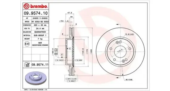 Bremsscheibe Vorderachse MAGNETI MARELLI 360406027100 Bild Bremsscheibe Vorderachse MAGNETI MARELLI 360406027100