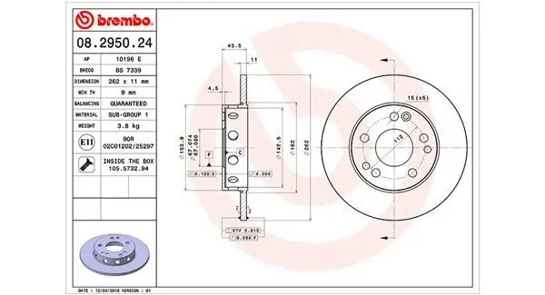 Bremsscheibe Vorderachse MAGNETI MARELLI 360406030800