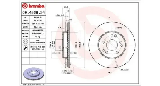 Bremsscheibe Vorderachse MAGNETI MARELLI 360406031200 Bild Bremsscheibe Vorderachse MAGNETI MARELLI 360406031200