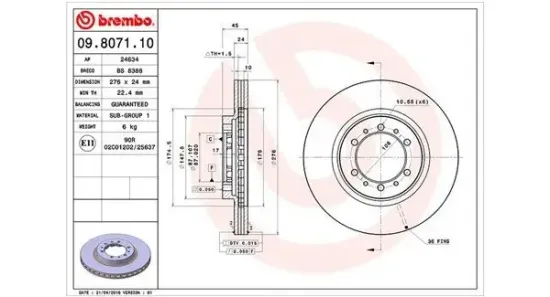Bremsscheibe Vorderachse MAGNETI MARELLI 360406034400 Bild Bremsscheibe Vorderachse MAGNETI MARELLI 360406034400