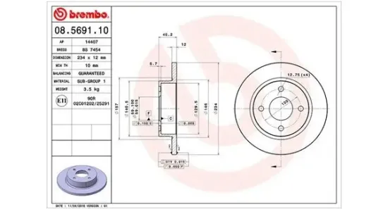 Bremsscheibe MAGNETI MARELLI 360406035800 Bild Bremsscheibe MAGNETI MARELLI 360406035800