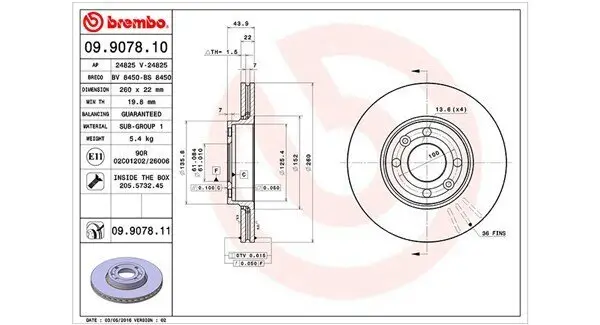 Bremsscheibe MAGNETI MARELLI 360406036600