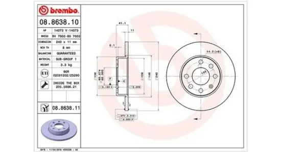 Bremsscheibe Vorderachse MAGNETI MARELLI 360406039200 Bild Bremsscheibe Vorderachse MAGNETI MARELLI 360406039200