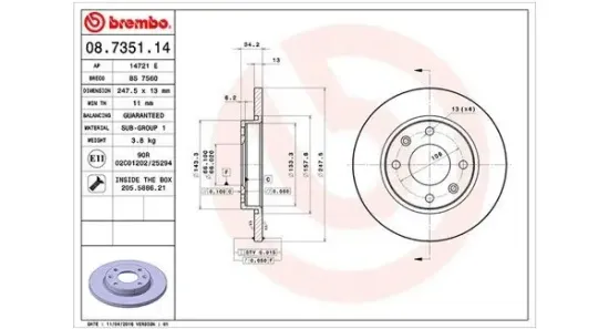 Bremsscheibe MAGNETI MARELLI 360406040800 Bild Bremsscheibe MAGNETI MARELLI 360406040800