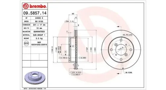 Bremsscheibe Vorderachse MAGNETI MARELLI 360406046000 Bild Bremsscheibe Vorderachse MAGNETI MARELLI 360406046000