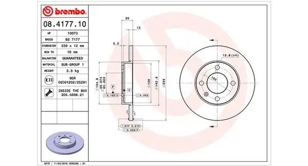 Bremsscheibe MAGNETI MARELLI 360406047900