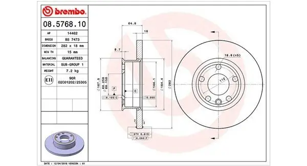 Bremsscheibe MAGNETI MARELLI 360406049000