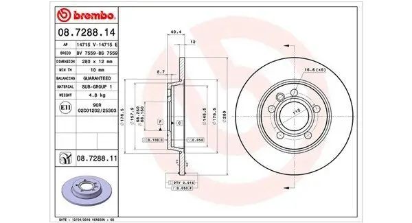 Bremsscheibe MAGNETI MARELLI 360406050300