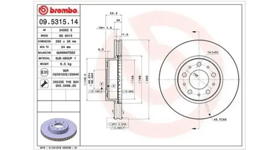 Bremsscheibe Vorderachse MAGNETI MARELLI 360406051200 Bild Bremsscheibe Vorderachse MAGNETI MARELLI 360406051200