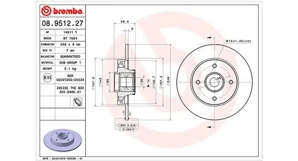 Bremsscheibe MAGNETI MARELLI 360406056600