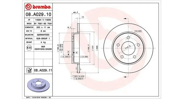 Bremsscheibe Hinterachse MAGNETI MARELLI 360406060100