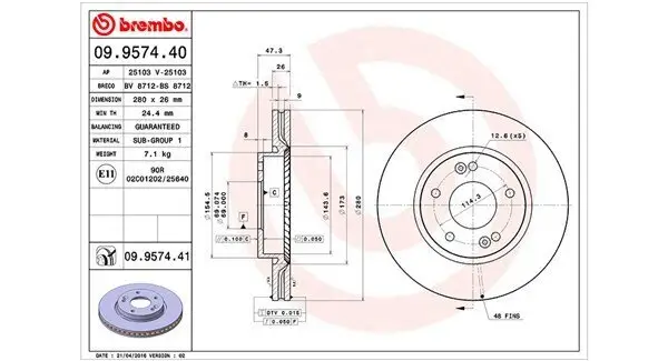 Bremsscheibe MAGNETI MARELLI 360406067900