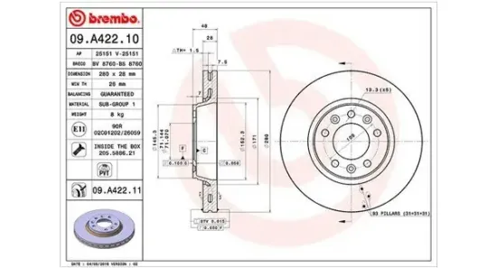 Bremsscheibe MAGNETI MARELLI 360406075600 Bild Bremsscheibe MAGNETI MARELLI 360406075600