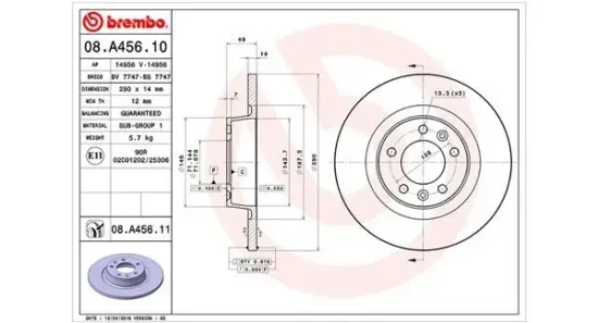 Bremsscheibe Hinterachse MAGNETI MARELLI 360406075800 Bild Bremsscheibe Hinterachse MAGNETI MARELLI 360406075800