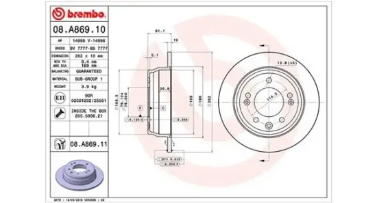 Bremsscheibe Hinterachse MAGNETI MARELLI 360406080600 Bild Bremsscheibe Hinterachse MAGNETI MARELLI 360406080600