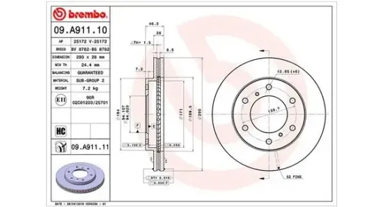 Bremsscheibe Vorderachse MAGNETI MARELLI 360406093100 Bild Bremsscheibe Vorderachse MAGNETI MARELLI 360406093100